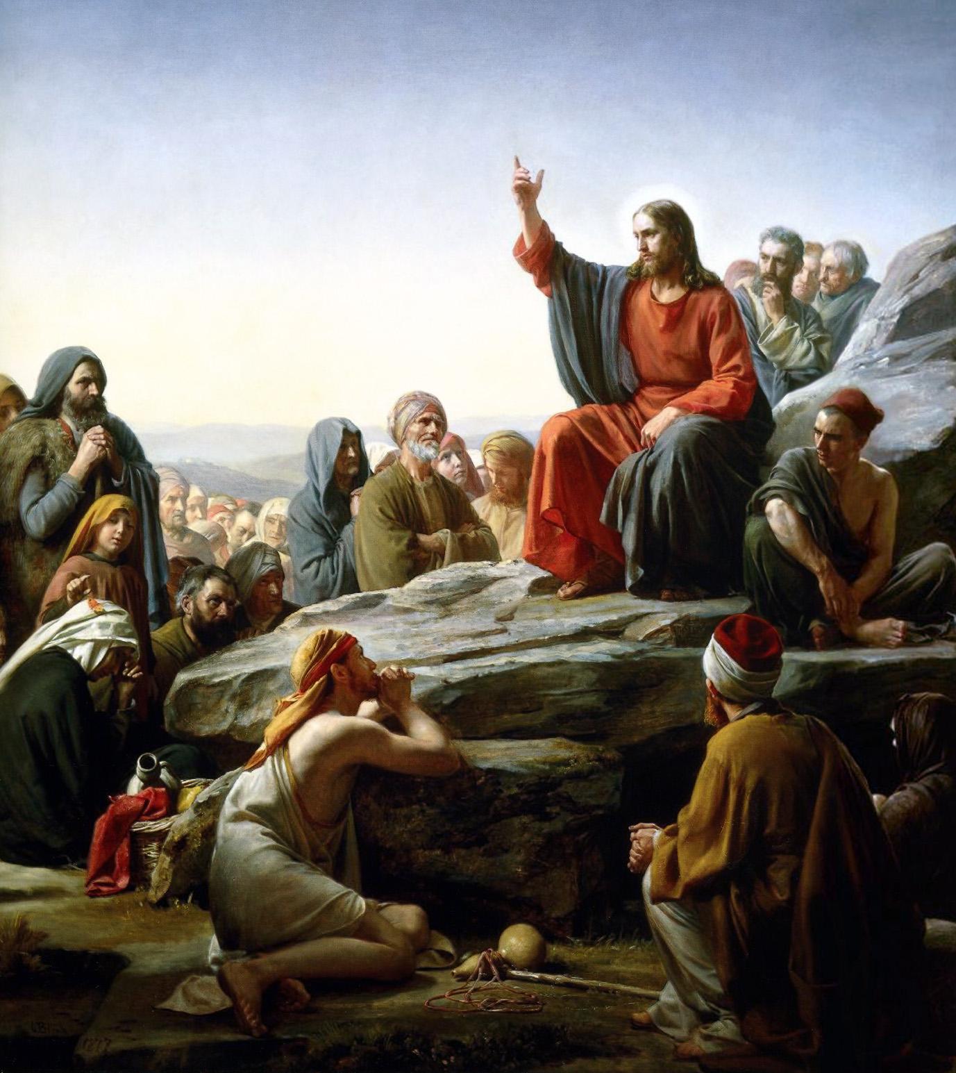 Carl Bloch’s painting of Jesus teaching the Sermon on the Mount