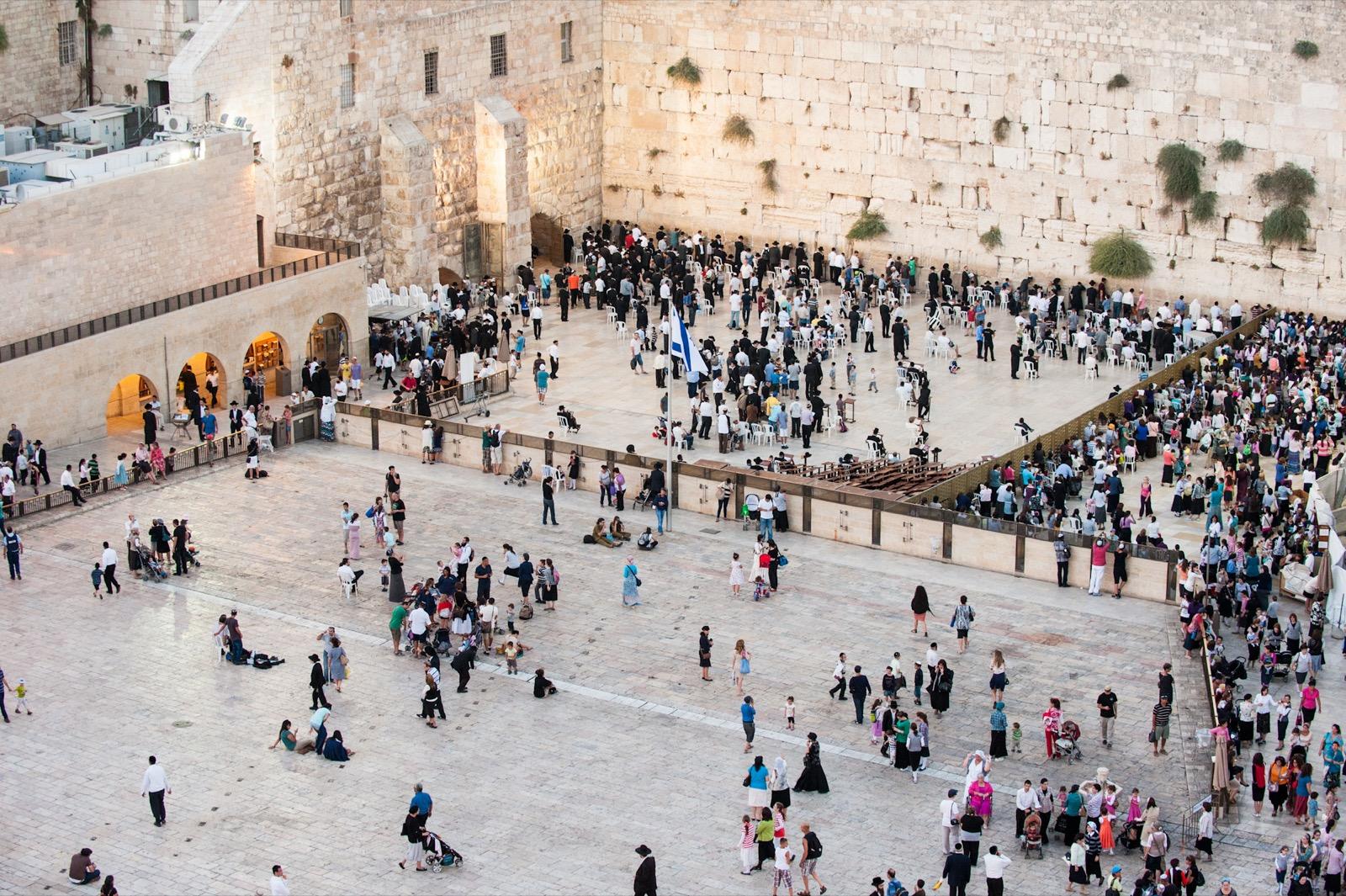 The Western Wall in Jerusalem’s Old City in late light